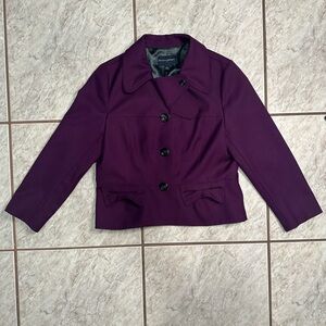 Women’s Banana Republic Purple Wool Blazer Size 14